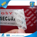 Top sales customized anti-counterfeit VOID warranty seal sticker for paper box packaging